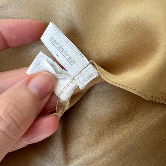 Vintage Silk Square Neck Champagne Tank Top - Picture 5 of 9